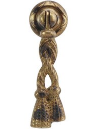 Rope Tassel Drop Pull with Round Rosette -7/8" x 2 13/16"